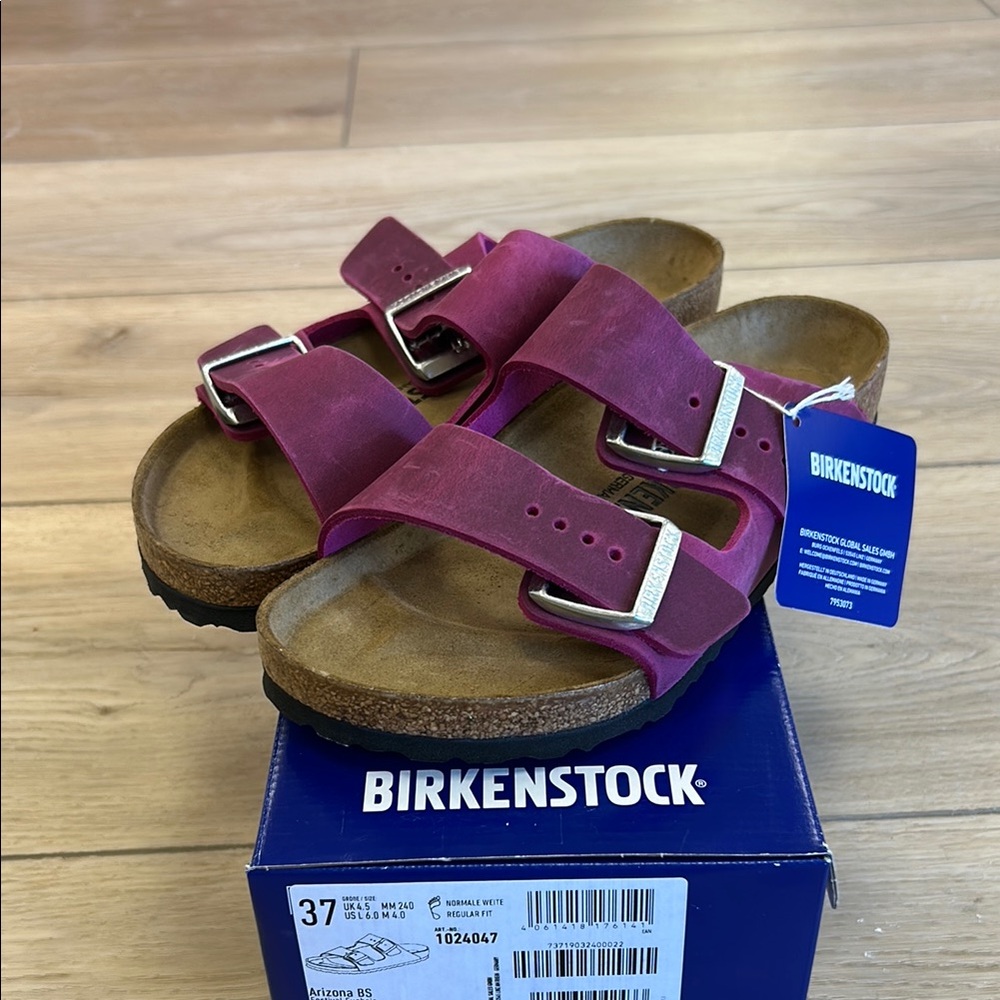 Birkenstock Arizona Sandals in Burgundy